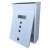 White metal mailbox with name card holder, lockable, double-sided mail slot, Postaláda (Velence), open flap