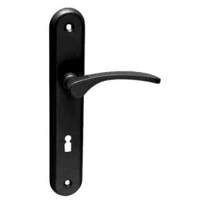 Black door handle, Lana Pajzsos 90 mm BB, aluminum, modern, classic, door knob - Door