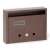 Bronze mailbox with nameplate, keyhole and slot for mail, Florida model
