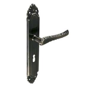 Flora Antik 88 mm door handle with keyhole, antique finish - Perfekto