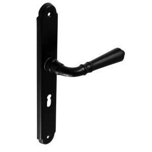 Valentina Pro Fekete 88 mm BB black door handle with keyhole - Gomboss