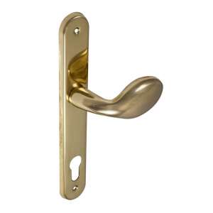 Csepp Aszimmetrikus Réz 90 mm PZ Gomb Türgriff, gold finish - Gomboss Türknäufe & Türklinken