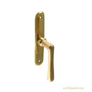 Nosztalgia Original Stefánia Brass Cast Window Handle with Shield, Large Size - Gomboss Door Knobs & Handle