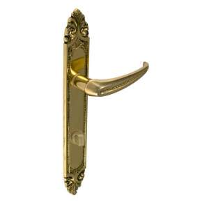 Barocke Messing Türgriffgarnitur mit WC-Schloss, 78mm - Gomboss Türknäufe & Türklinken