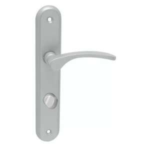 Silbergrauer Aluminium-Türgriff, Lana Pajzsos 90 mm - Türknäufe & Türklinken