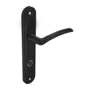 Figo Pajzsos Matt Fekete 88 mm door handle, black, modern design - Perfekto