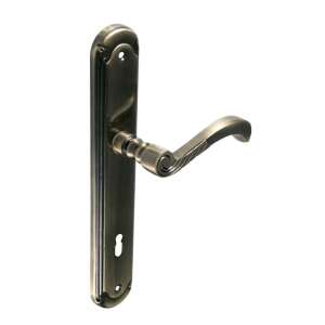 Rose Antik Pajzsos 88 mm WC Door Handle, Brushed Finish, Aluminum - Open shutter