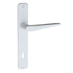 Alu 410 white door handle with shield, 90 mm - Door