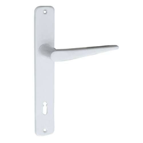 Alu 410 white door handle with shield, 90 mm