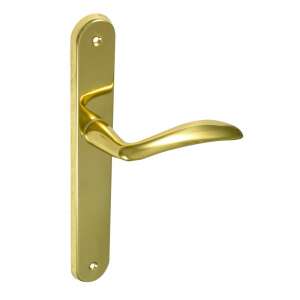 Olive Réz 55 mm door handle, brushed brass finish - Gomboss Door Knobs & Handle
