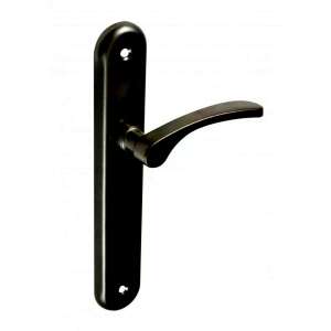 Klamka do drzwi Lana czarna z szyldem - Perfekto Gałka i klamka do drzwi