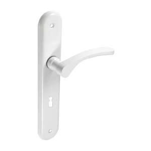 White aluminum door handle, Lana Pajzsos Fehér 90 mm BB, modern and classic design - Door