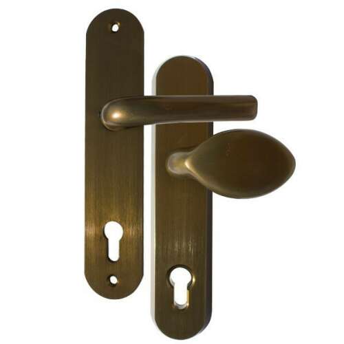 Árész F4 Alu Bronze 92 mm PZ Door Handle with Keyhole