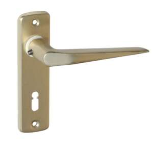 Alu 410 Pajzsos Ajtókilincs F3 Arany 55 mm BB ajtókilincs - Perfekto