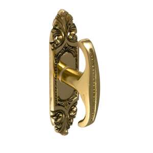 Klamka okienna w stylu barokowym z mosiądzu, ozdobna klamka okienna z mosiądzu - Drzwi