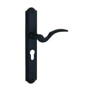 Elza Fekete 55 mm PZ black door handle - Gomboss Door Knobs & Handle