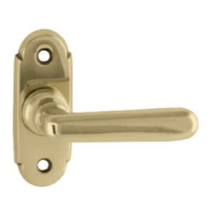 Olasz Alt Wien Réz "L" alakú window handle, brass, lacquered finish - Door Knobs & Handle