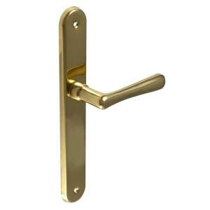 Brass door handle, Nosztalgia, no keyhole, 235mm x 35mm - Gomboss