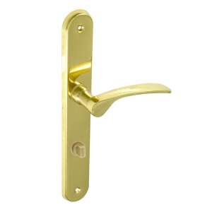 Ida Réz 85 mm door handle, gold finish, spring-loaded, for interior doors - Open shutter