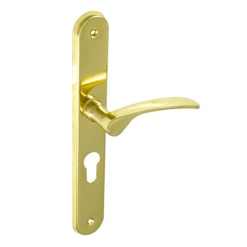Ida Réz 85 mm PZ brass door handle with keyhole
