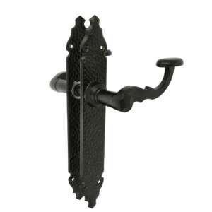 Black arched door handle with spring mechanism, Hamburg brand - Door