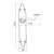 Dimensions of the Hamburg arched door handle, 90 mm PZ