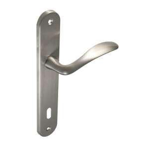 Olive Satin Chrome Door Handle, 90 mm, BB - Open shutter