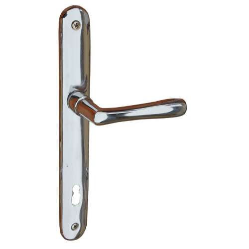 Nosztalgia Original Stefánia door handle with shield, chrome, 90 mm PZ