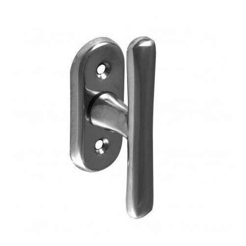Shiny chrome window handle, T-shaped, for windows and doors