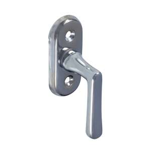 Chrome window handle, L-shaped, for windows, door handle, window hardware - Open shutter