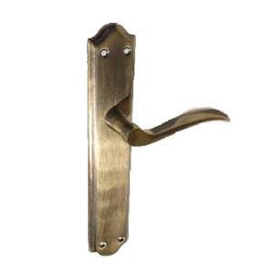 Firenze antique rubbed door handle with shield, 55mm, bronze finish - Door