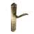 Firenze antique rubbed door handle with shield, 55mm, bronze finish