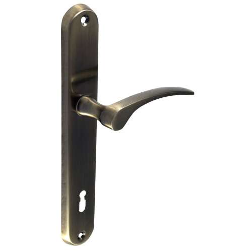 Eva Antik Brushed Surface Door Handle Without Hole, Antique Brass Finish