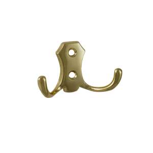 Złoty podwójny hak, Fogas Kicsi Kétágú Elegant 2010, montaż na ścianie, 60 mm - Ząb