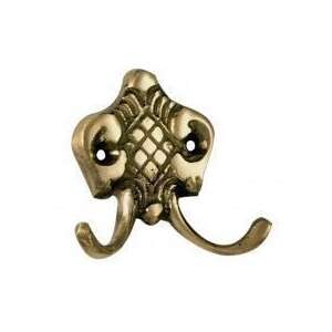 Malý dvojitý háčik s ozdobným vzorom, mosadzné prevedenie - Gomboss