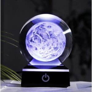3D Crystal Ball Mars Decoration, illuminated decorative globe - Decorative Lamp