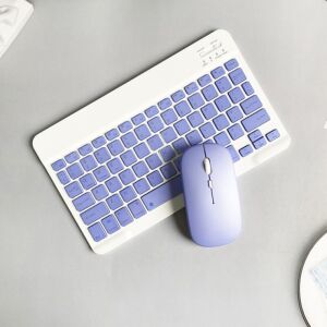 Wireless Keyboard and Mouse Combo - Purple - Keyboard