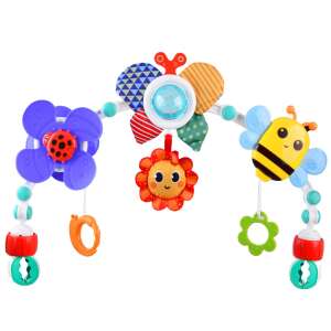 Huanger senzorický vývojový hrací oblúk pre postieľky a kočíky so závesnými hračkami - Hudobné kolotoče, kolotoče nad postieľku s projektorom