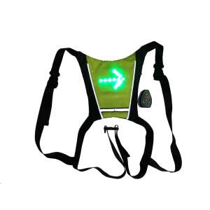 Grüne LED-Sicherheitsweste mit Blinker für Radfahrer und Läufer - Scooter