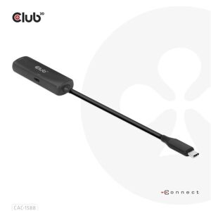 Adapter Club3D USB-C na HDMI, widok pod kątem - Kabel danych