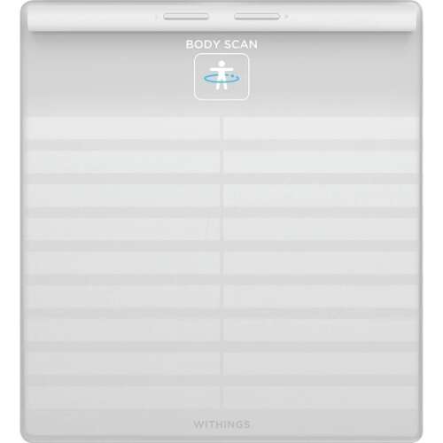 Stația de Sănătate Conectată Withings Body Scan, cântar inteligent alb cu analiză a compoziției corpului