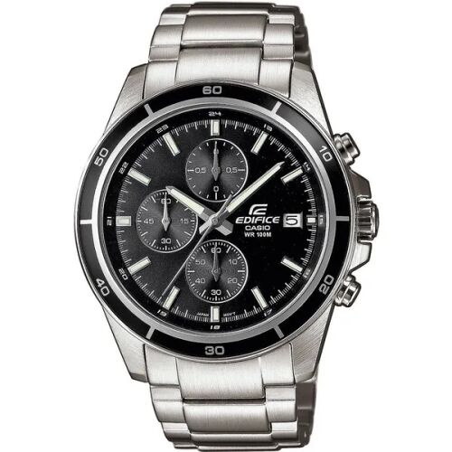 Męski zegarek Casio Edifice EFR-526D-1AVUEF, chronograf ze stali nierdzewnej, zbliżenie