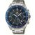 Мъжки часовник Casio Edifice EFR-552D-1A2VUEF, верижка от неръждаема стомана, сини акценти
