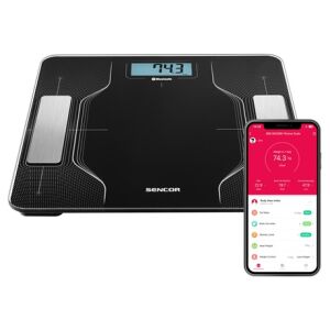 SENCOR SBS 8002BK Smart Fitness Waage mit Smartphone-App - Personenwaagen