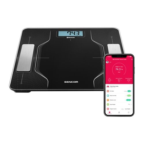 SENCOR SBS 8002BK Smart Fitness Waage mit Smartphone-App