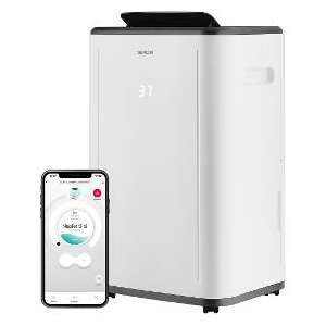 Sencor SDH 2028WH Dehumidifier with Smart Control App - Electric fireplace, Dehumidifier, Space Heater, Electric Heating Panel and Wood-burning fireplace
