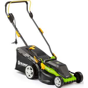 Mașină de tuns iarba electrică Fieldmann FZR 2041-E, verde și negru, vedere unghiulară - Fieldmann