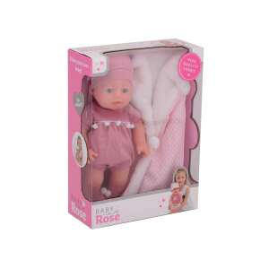 Baby Rose 35 cm Puppe in rosa Outfit, mit Hut und Decke, in der Verpackung - Nonbrand Baba