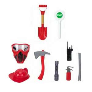 Set de joacă pentru pompieri cu cască, lopată, topor, lanternă, walkie-talkie, stingător de incendiu, levier, mască, semn stop, jucării pentru copii, joacă de-a, joacă de rol - Nonbrand Jocuri interactive pentru copii