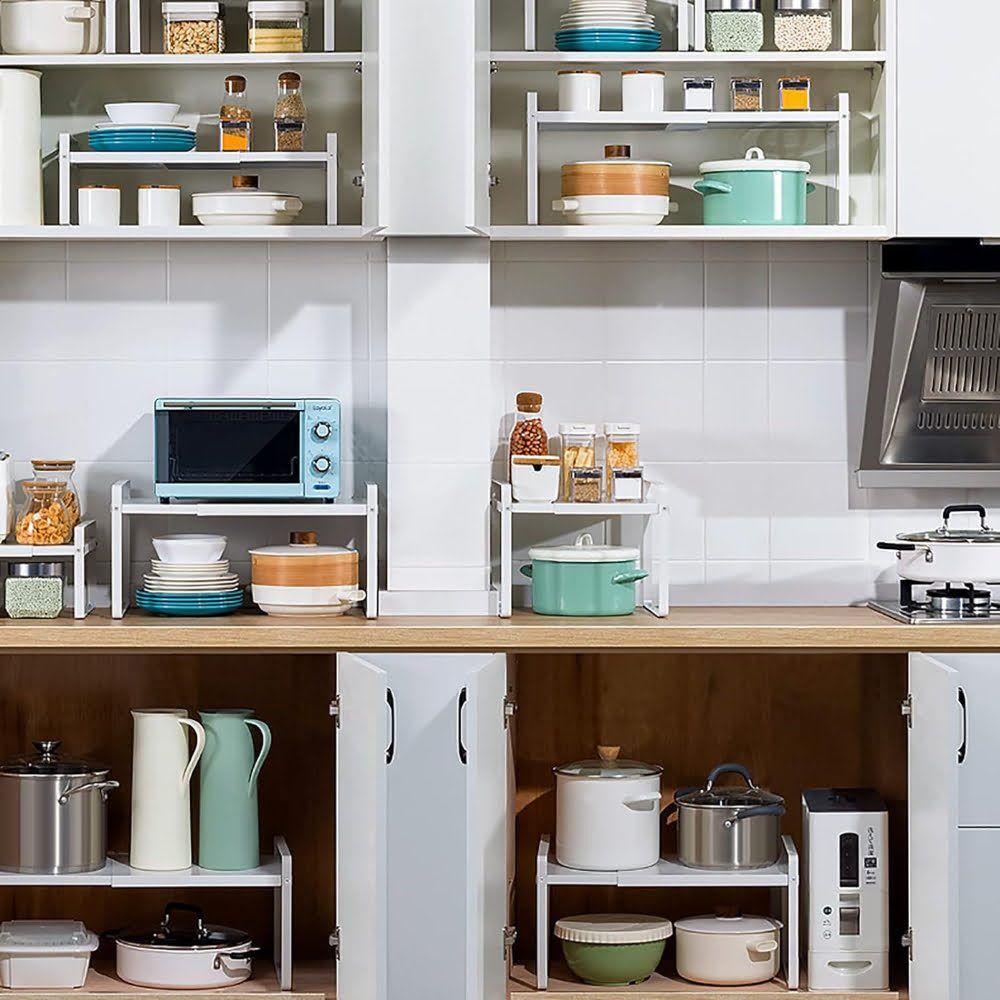 Quasar & Co. Konyhai Polcrendszerező - Fém - 24-41 x 18 x 28 cm